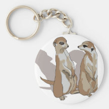zwei Erdmännchen mit Schatten Schlüsselbänder