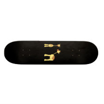 Zwei Giraffen. Cartoon Skateboard Bretter