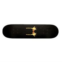 Zwei Giraffen-Nahaufnahme. Cartoon Personalisiertes Deck