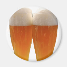 Zwei Gläser deutsches weisse Bier Magnets