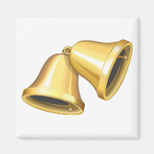 Zwei Gold Bell Kühlschrankmagnete
