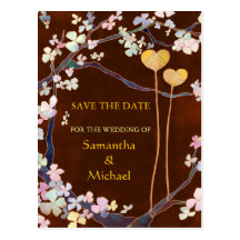Zwei Herzen, die Save the Date Postkarten Wedding 
