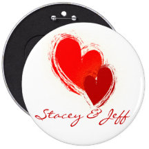 Zwei Herzen in der Liebe Anstecknadelbutton