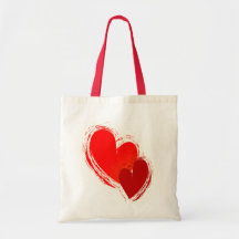 Zwei Herzen in der Liebe Tasche
