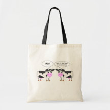 Zwei Kuh-Witz-Tasche