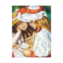 Zwei Mädchen, die Malerei Pierres Auguste Renoir l Gespannter Galeriedruck