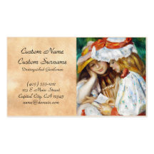 Zwei Mädchen, die Malerei Pierres Auguste Renoir l Visitenkartenvorlagen