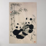Zwei Panda-Plakat