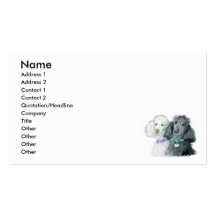 Zwei Pudel Buisiness Karten Visitenkarten Vorlagen