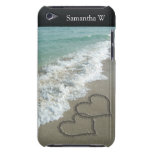 Zwei Sand-Herzen auf dem Strand, romantischer Ozea Case-Mate iPod Touch Hülle