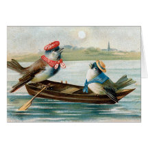 "Zwei Vögel in einem Boot " Karten
