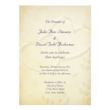 Zwei Wedding Herzen Individuelle Einladungskarte