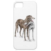 Zwei Windhund-Hundefreunde iPhone 5 Schutzhülle