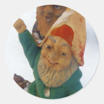 Zwei Zwerge Runder Aufkleber