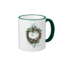 Zweig-und Beeren-Kranz-Becher Kaffee Haferl