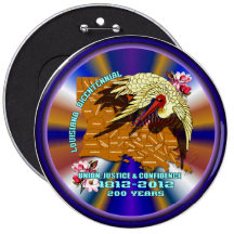 Zweihundertjähriges Louisiana-Karneval-Party sehen Anstecknadelbutton