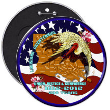 Zweihundertjähriges Louisiana-Karneval-Party sehen Button