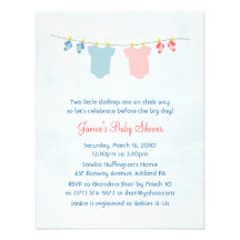 Zweimal so Nizza Babyparty-Einladungen