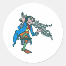 Zwerg dwarf runde aufkleber