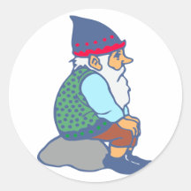 Zwerg dwarf runde aufkleber