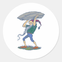 Zwerg dwarf runde sticker