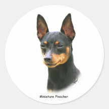 Zwergpinscher Runder Sticker