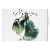 Zwergschnauzer-Mamma 2 Grußkarte