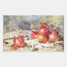 Zwiebeln durch Pierre Renoir Rechteckige Sticker