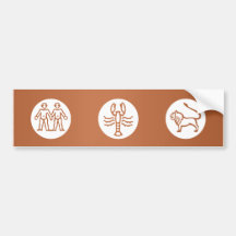 ZWILLINGE Astrologie-Tierkreis-Symbol Autosticker
