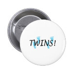 Zwillinge (blaue Abdrücke) Button