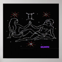 Zwillings-Astrologie-Plakat