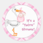 Zwillings-Babyparty-Aufkleber