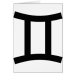 Zwillings-Tierkreis-Zeichen-Ikone Karte