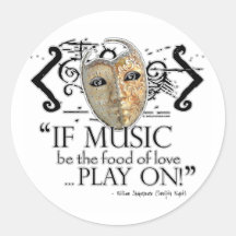 Zwölfte Nachtmusik-Zitat Sticker