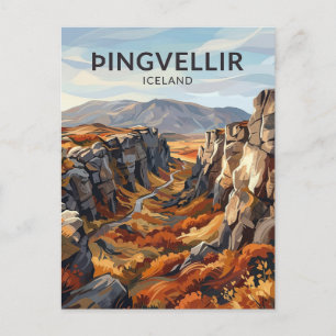 Þingvellir Island Postkarte