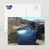 Þingvellir, Island Postkarte (Vorne/Hinten)
