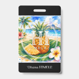 ʻOhana HIMELE Namensschild Ananas Ausweis