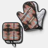 Ελλάδα PolinsaPhPhPhPhPh Mitt Ofenhandschuh & Topflappen-Set (Vorderseite/Rückseite)