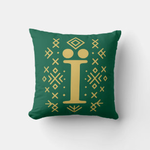 Ї Symbol im ukrainischen Volksmuster - Kulturerbe Kissen