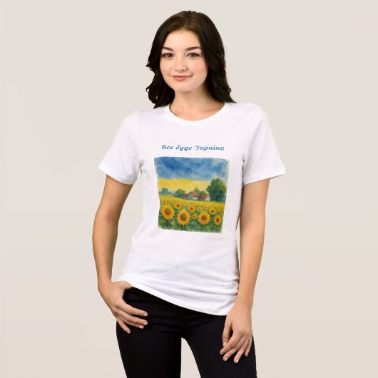 ВСЕ БУДЕ УКРАЇНА. Vse bude Ukraina. Tri-Blend Shirt (Vorderseite voll)