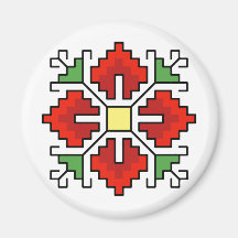 М0061 Magnet Bulgarisches Volksmotiv shevitsa rot