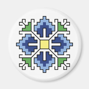 М0065 Magnet Bulgarisches Volksmotiv shevitsa blu