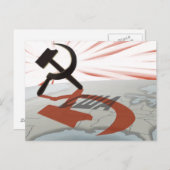 "С Ш А" kommunistisches Amerika Postkarte (Vorne/Hinten)