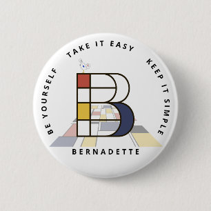 С aptivierende Neoplastik Art Monogram. Buchstabe  Button