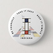 С aptivierende Neoplastik Art Monogram. Buchstabe Button (Vorderseite)