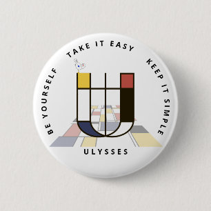 С aptivierende Neoplastik Art Monogram. Buchstabe  Button