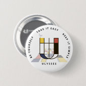 С aptivierende Neoplastik Art Monogram. Buchstabe  Button (Vorne & Hinten)