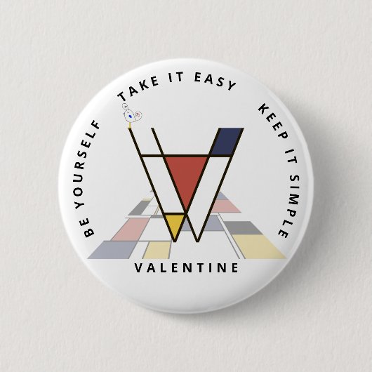 С aptivierende Neoplastik Art Monogram. Buchstabe Button (Vorderseite)