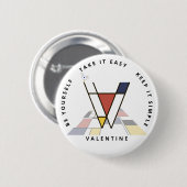 С aptivierende Neoplastik Art Monogram. Buchstabe Button (Vorne & Hinten)