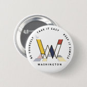 С aptivierende Neoplastik Art Monogram. Buchstabe  Button (Vorne & Hinten)